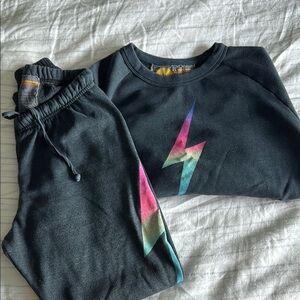 Aviator Nation Blue Track Pants & Sweatshirt Set